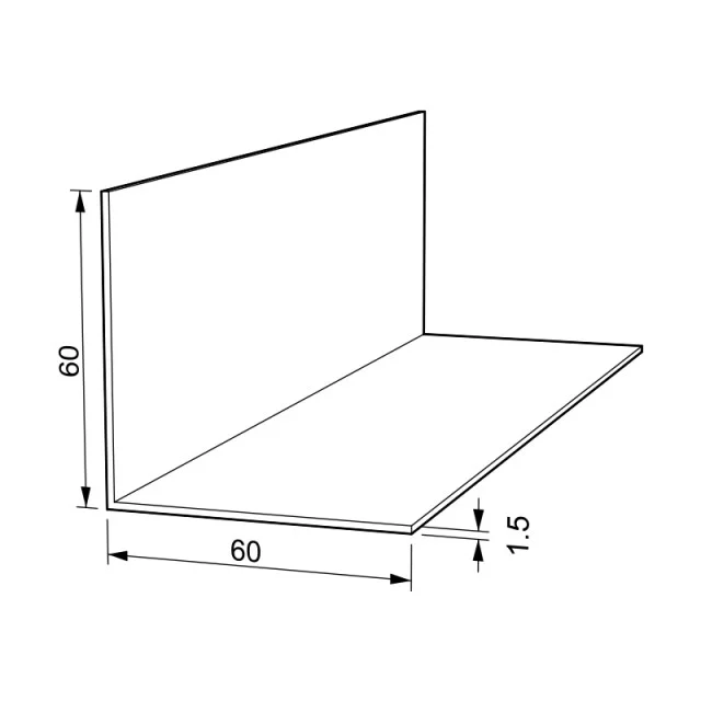 ΓΩΝΙΑ ΑΛΟΥΜΙΝΙΟΥ 60x60 / ΑΝΟΔΙΩΜΕΝΗ